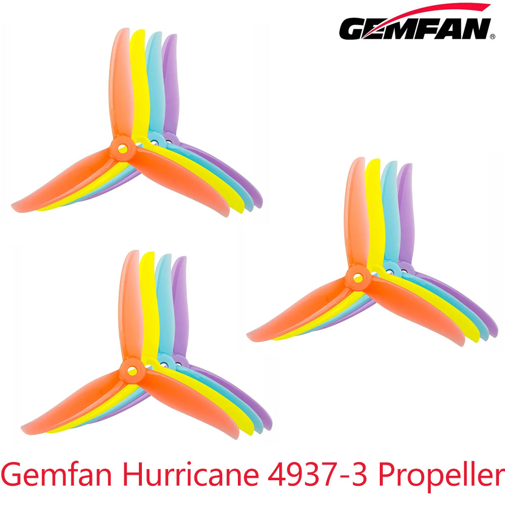 Fpv Drone Propeller - 4Pairs 8PCS Hurricane 4937-3 Driebladige Propeller